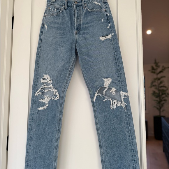 Agolde 90s Mid Rise Straight Fit Jeans, Sz 25 - Picture 3 of 6